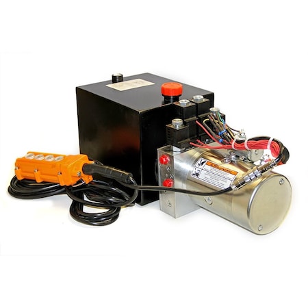 Maxim Dual Double Acting 12V Power Unit, 1.3 GPM, SAE 6 Ports, 8 Qt. Tank 253305